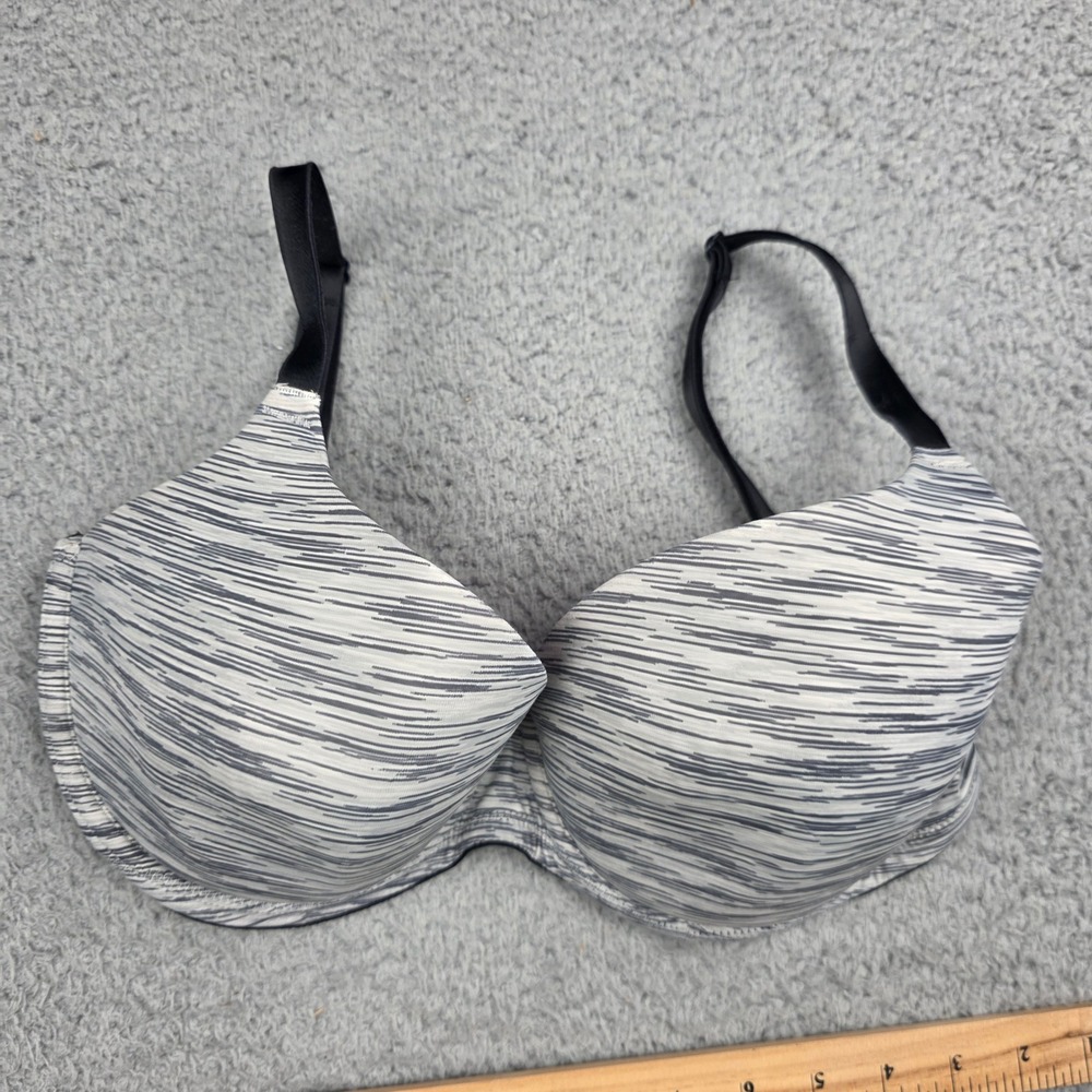 Victoria's Secret PINK Wear Everywhere Bra Women 36DD Gray Marled Lightly Lined